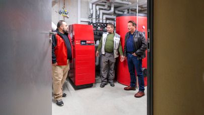 Riscaldamento a gas e ventilazione meccanica controllata per una casa colonica risanata